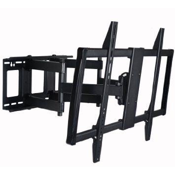 VideoSecu Articulating TV Mount Large Big Heavy Duty Swivel Tilt Wall Mount Bracket For most 60" 62" 65" 70" 75" 78" 80", Some Models up to 85" 90" LED LCD Plasma TV- Dual Arm pulls out up to 25" 1YE