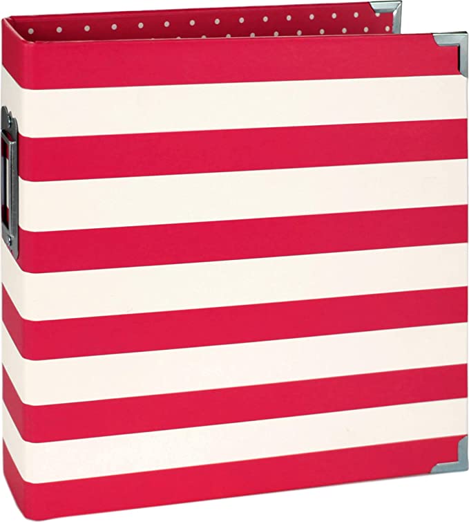 SIMPLE STORIES SNAP DESIGN BINDR6X8 RED STRIPE, One Size