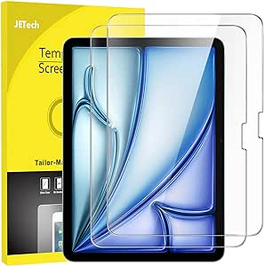 JETech Screen Protector for iPad Air 11-Inch M2 (2024), 9H Tempered Glass Film, HD Clear, 2-Pack