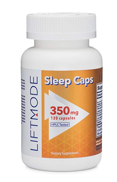 LiftMode Nighttime Sleep Aid Capsules - Melatonin, Oleamide, Vitamin C, L-THP (Yan Hu SUO) | Vegetarian, Vegan, Non-GMO, Gluten Free - 120 Count