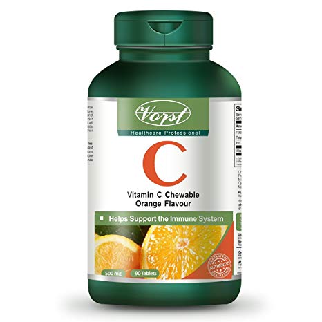 Vorst Vitamin C 500mg 90 Chewable Tablets Orange Flavour Immune System Booster Ascorbic Acid Fatigue Energy Pills