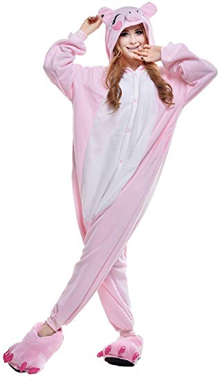 WOTOGOLD Animal Cosplay Costume Pig Unisex Adult Pajamas