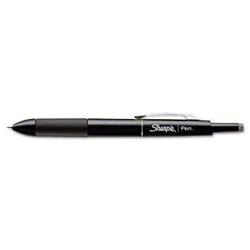 Sharpie Retractable Pens, Fine Point, Black, 12-Count