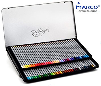 [MarcoOfficialShop]Raffine 72 Colored Pencils Tin Box, Hex, 3.3mm Thick Lead, Extra Protection Packaging, D7100-72