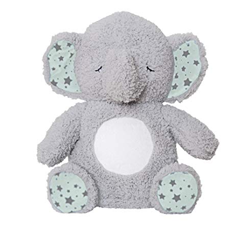 Soft Dreams Elephant Music and Glow Soother, Grey/Mint