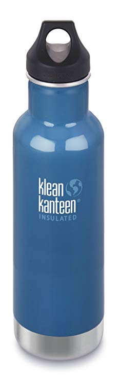 Klean Kanteen Classic Vacuum Insulated with Loop Cap (Winter Lake, 32-Ounce)