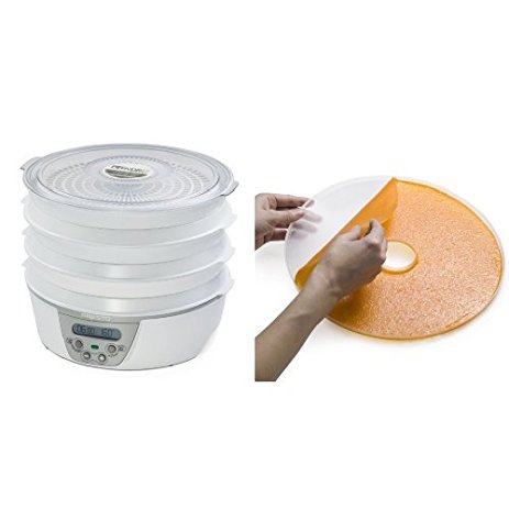 Presto 06301 Dehydro Digital Electric Food Dehydrator and National Presto Dehydro Electric Food Dehydrator Fruit Roll Sheets Bundle