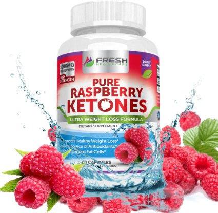 Pure 100 Raspberry Ketones MAX 1000mg Per Serving 10030 3 MONTH SUPPLY 10030 Powerful Weight Loss Supplement 10030 Shrinks Fat Cells and Provides Energy Boost for Weight Loss 10030 180 Capsules by Fresh Healthcare