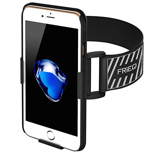 iPhone 7 Plus Armband, FRiEQ Armband for Apple iPhone 7 Plus - Lightweight & Fully Adjustable - Ideal for Workout, Hiking, Jogging, Gym, Running or Other Sports