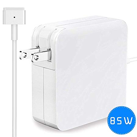 Compatible for MacBook Air/Pro Charger Version, Replacement 85W Magsafe 2 Magnetic T-Tip Power Adapter Charger for Apple MacBook Air 11 inch 13 inch 15 inch 17 inch 85W MS 2 T-tip
