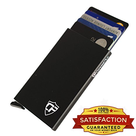 Card Blocr Best Minimalist Wallet | RFID Blocking Aluminum Credit Card Holder for Identity Theft Protection | Front Pocket Wallet Design Fits 4-6 Bank Cards | Slim Wallet Credit Card Case in 7 Colors
