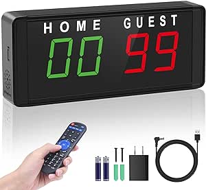 Electronic Scoreboard Portable LED Digital Score Keeper,Cornhole Ccoreboard with Remote for Corn Hole Basketball/ping Pong/Volleyball/Table Tennis Sports, Indoor & Outdoor Games