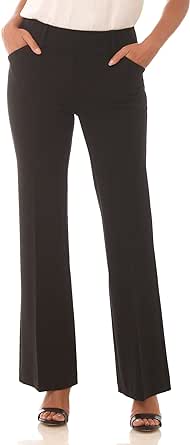 Rekucci Women's Secret Figure Pull-On Stretchy Wide Leg Dress Pant in Regular/Petite/Tall Fit