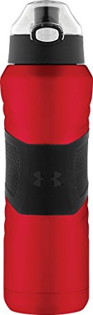 Under Armour Dominate 24 Ounce Vacuum Insulated Bottle, Matte Red