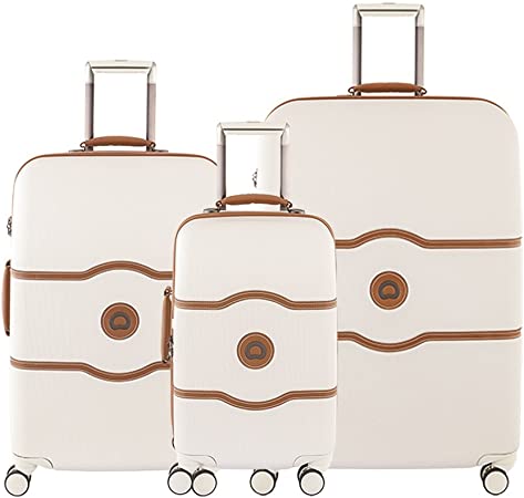 Delsey Paris Luggage Chatelet Hard  3 Piece Set Spinner (Champagne)