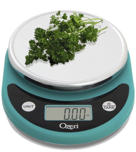 Ozeri ZK14-T Pronto Digital Multifunction Kitchen and Food Scale, Teal Blue