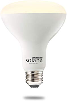 Bulbrite Solana BR30 WiFi Connected Ceiling LED Smart Light Bulb, 65 Watt Equivalent, Frost