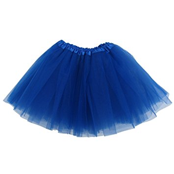 Ballerina Basic Girls Dance Dress-Up Princess Fairy Costume Dance Recital Tutu (Royal Blue)