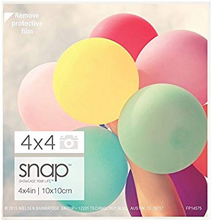 Snap 4 x 4 inch Clear Acrylic Self Standing Frame #13FP2256