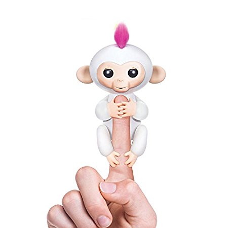 Fingerlings - Interactive Baby Monkey - Mia Wow Wee Fingerlings Pet Electronic Little Baby Monkey Children Kids Toy (White)