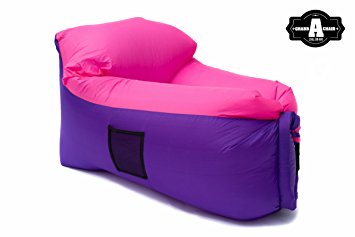 Inflatable Lounger Air Sofa by GrabbA chair Hangout Beach & Swimming Pool Comfy Bag Outdoor Camping & Picknic Lightweight Travel Air Chair 1st AND 2nd GENERATION