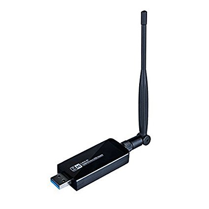 LUCOG 1200Mbps WIFI Adapter 2.4GHz / 5.8GHz Dual Band 11AC Wireless USB 3.0 Network Adapter for Computer PC Support Windows With External Antenna (WIFI)