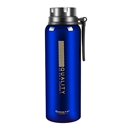 Alices Sports Water Bottle Hydration Drink Bottles 42oz/1300ML for Workout, Gym, Biking, and Cycling BPA Free (Royal Blue)