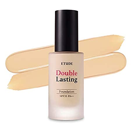 ETUDE HOUSE New Double Lasting Foundation (Beige) SPF35/ PA  | High Coverage Weightless Foundation | 24-Hours Lasting Double Cover | Magnet-Like Adherence without Stickiness | Makeup Base