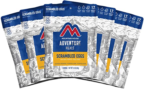 Mountain House Scrambled Eggs with Ham & Peppers | Freeze Dried Backpacking & Camping Food | Survival & Emergency Food | Gluten-Free