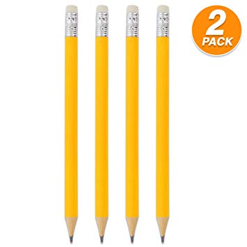 Emraw Pre Sharpened Round Primary Size No 2 Jumbo Pencils for Preschoolers, Elementary Kids - Pack of 8 Premium Fat Pencils