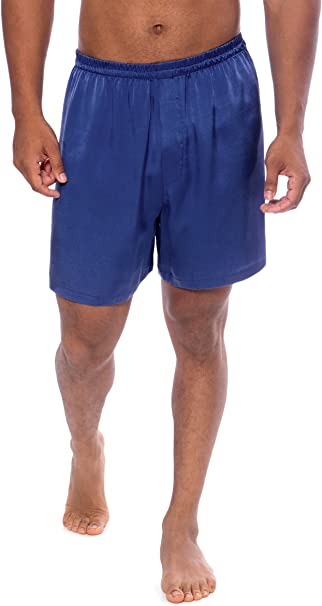 TexereSilk Men's 100% Silk Boxers Underwear - Luxury Under Wear (Country Club)