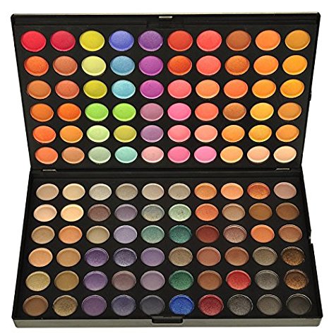 BLUETTEK 120 Color Eyeshadow Makeup Palette - Matte and Shimmer Warm Series (# 3 Color)