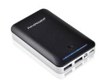 RAVPower 6000mAh Luster Portable Charger with iSmart Technology External Battery Pack Power Bank 21A Output iPhone 6 5s 5c iPad Air 2 mini 3 Galaxy S5 S4 Note 4 3 Nexus 6 LG and More- Blue