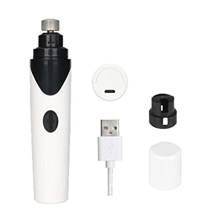 Ewolee Rechargeable Pet Nail Grinder, Ultra Quiet USB Charging Dog Nail Trimmer Clipper for Gentle and Painless Paws Grooming, Portable Claw Care Trimmer Tools for Dog and Cat