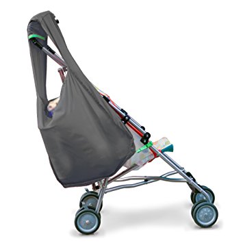 Hatch Things SureShop Reusable Shopping Bag That Clips On To Keep Strollers Standing, Grey