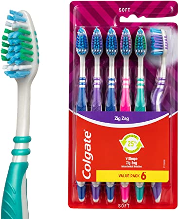 Colgate Toothbrush Zig Zag Soft 6pk