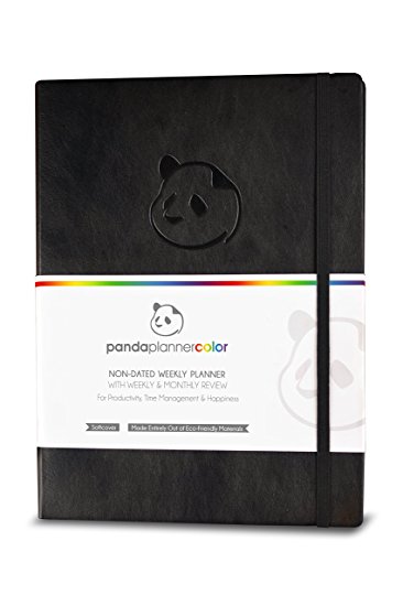 Panda Planner Color - Coloring Book & Weekly Planner for Productivity & Happiness - Weekly Layout, Daily Gratitude, Personal Organizer All-In-1! Softcover - 8.5" x 11"- Undated Day - Guaranteed