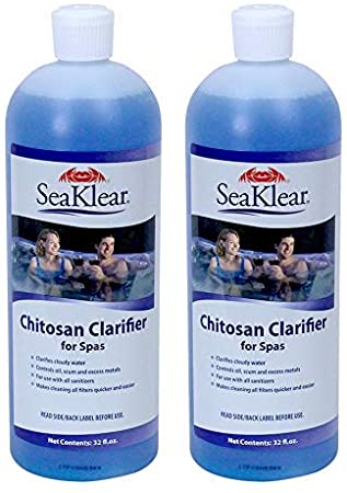 Sea Klear SKSBQ-02 Chitosan clarifier for Spas and Hot Tubs (2 Pack), 1 quart