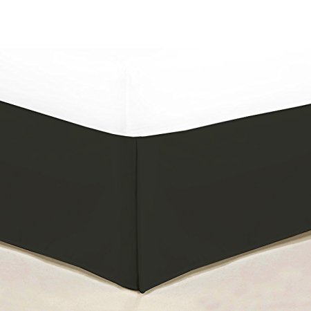 Sweet Home Collection 1500 Series Egyptian Quality Deep Pocket Bed Skirt/Dust Ruffle, Queen, Black