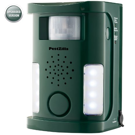 PestZilla™ Powerful Electronic Animal & Pest Repeller - Scares Away All Animals and Pests - Outdoor/Indoor Pest Control - Motion Activated [UPGRADED VERSION]