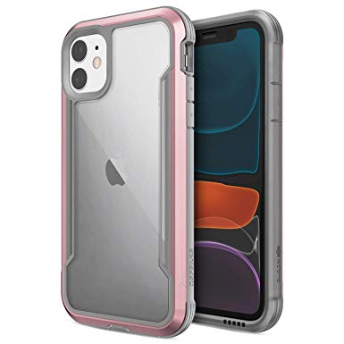 Defense Shield Series, iPhone 11 Case - Military Grade Drop Tested, Anodized Aluminum, TPU, and Polycarbonate Protective Case for Apple iPhone 11, (Rose Gold)