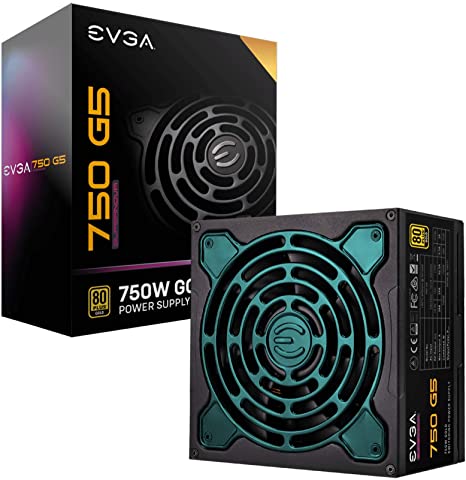 EVGA SuperNOVA 750 G5, 80 Plus Gold 750W, Fully Modular, Eco Mode with FDB Fan, 10 Year Warranty, Includes Power ON Self Tester, Compact 150mm Size, Power Supply 220-G5-0750-X3 (UK)