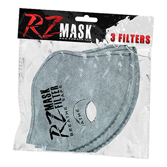 RZ Dust/Pollution Laboratory Tested F1 Active Carbon Filters Size Small/Youth 3 - Pack ?