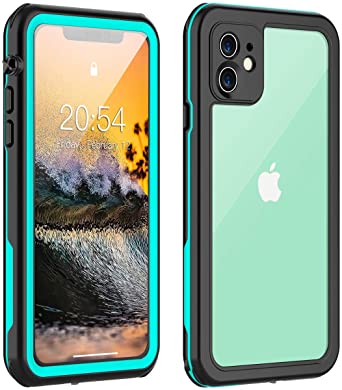 YUANSE iPhone 11 Waterproof Case, iPhone 11 Case with Built-in Screen Protector Full Body Protection IP68 Underwater Dropproof Waterproof Case for iPhone 11 6.1(inch) Blue