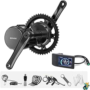 BAFANG BBS02B 48V 750W Mid Drive Kit, 8Fun BBS02 Electric Bike Mid Mount Motor with Display & Chainring,eBike Conversion for Mountain Road Commuter Bicycle, Optional BB68MM / BB100MM (NO Battery)