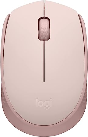 Logitech M170 Wireless Mouse for PC, Mac, Laptop, 2.4 GHz with USB Mini Receiver, Optical Tracking, 12-Months Battery Life, Ambidextrous - Rose