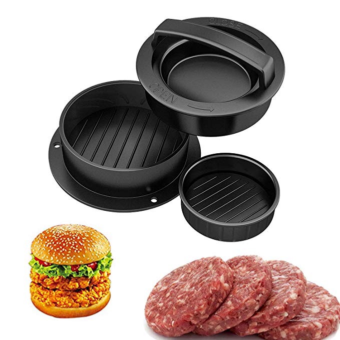 Amy Non Stick Burger Press, Different Size Patty Molds and Non Sticking Coating, Easy to Use,Works Best for Stuffed Burgers, Sliders, Regular Beef Burger, Essential Kitchen & Grilling Accessories