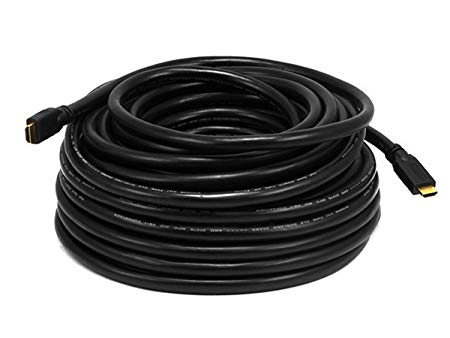 Monoprice Commercial 75ft 22AWG CL2 Standard HDMI Cable With Ethernet - Black