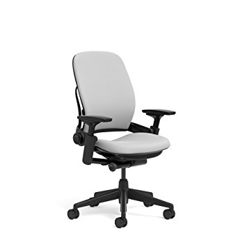 Steelcase Leap Task Chair: Black Base - 4D Adjustable Arms - No Headrest - Standard Carpet Casters