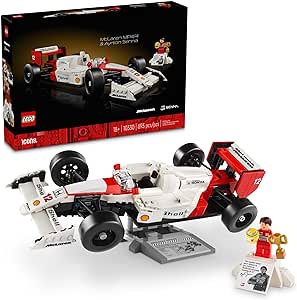 LEGO Icons McLaren MP4/4 & Ayrton Senna Minifigure, Holiday or Birthday Gift Idea for Home Office Decor, F1 Building Set for Adults and Fans of Cool Model Race Cars, 10330